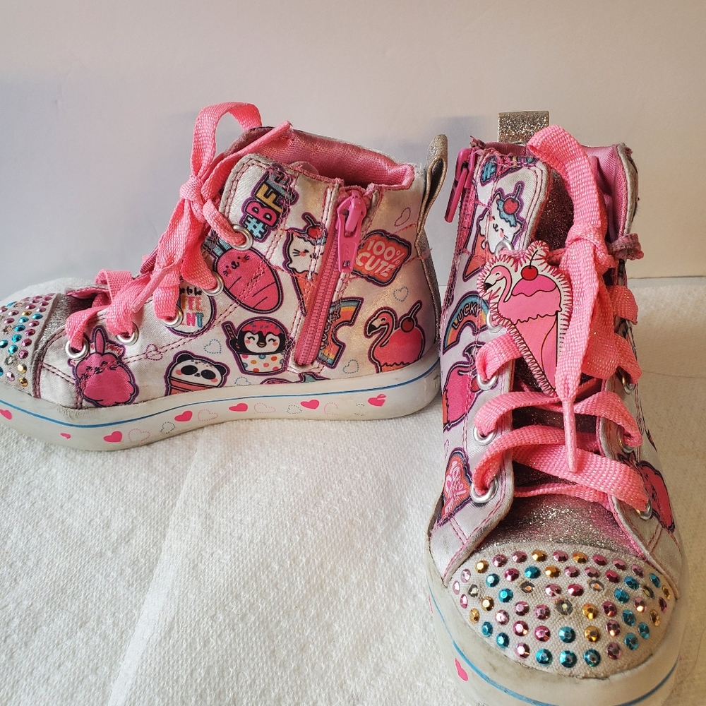 Skechers Twinkle Toes Girl Shoes size 12.